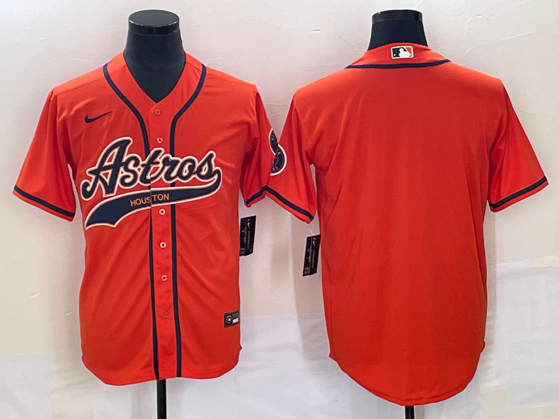 Men's Houston Astros Orange Blank Jersey Joint Edition